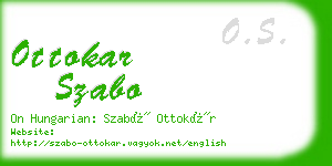 ottokar szabo business card